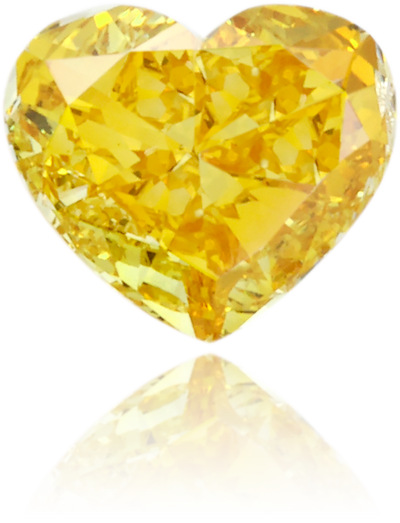 Natural Yellow Diamond Heart Shape 0.73 ct Polished