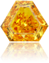 Natural Orange Diamond Triangle 0.41 ct Polished