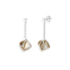 Brown Rough Diamond Drop Earrings