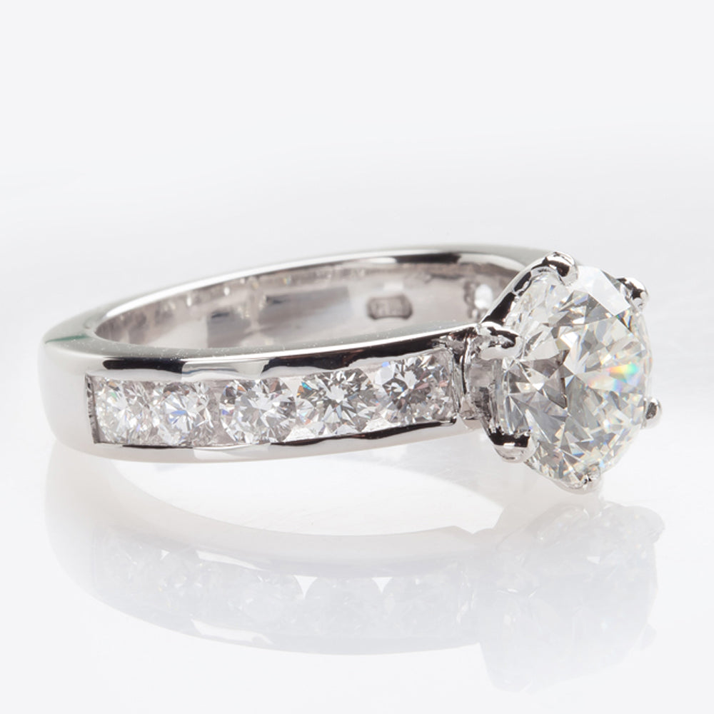 White Diamond Engagement Ring
