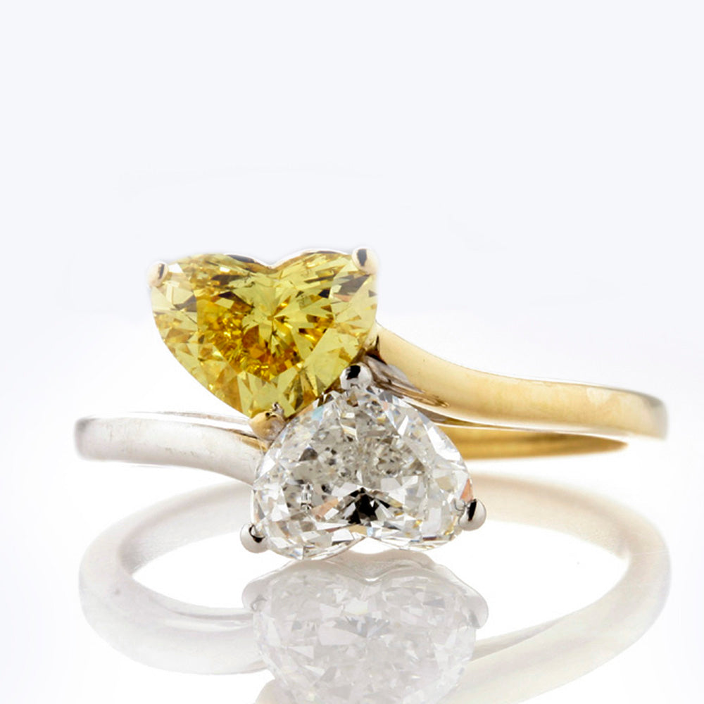 Toi&Moi Color Diamond Engagement Ring