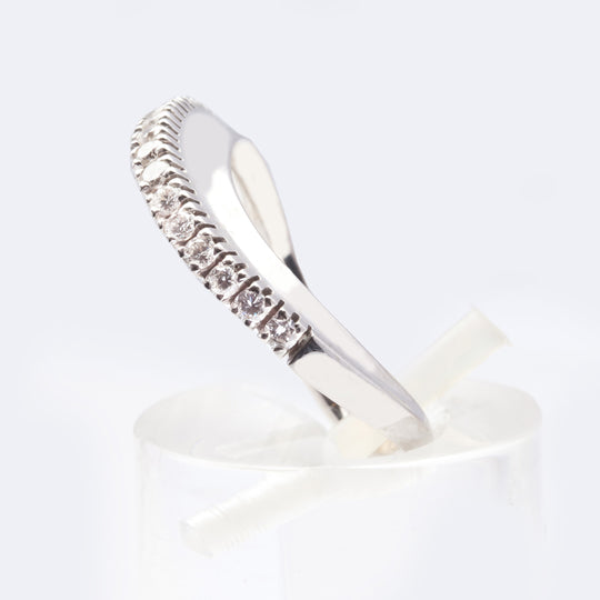 Twisted White Diamond Ring