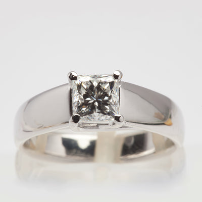 Princess Cut White Diamond Ring