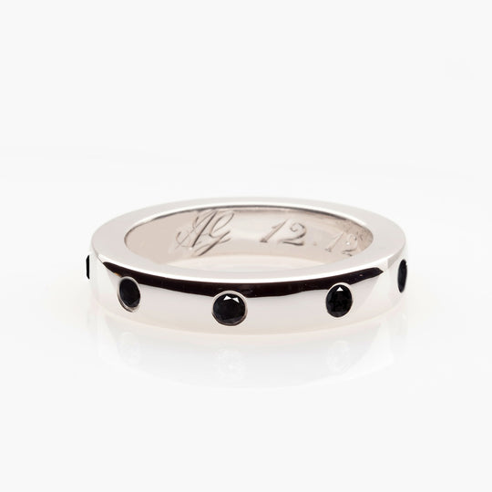 Black Diamond Melees Wedding Band