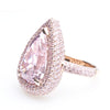 Pink Pear Shape Diamond Ring