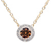 Chocolate Diamond Pendant with Halo