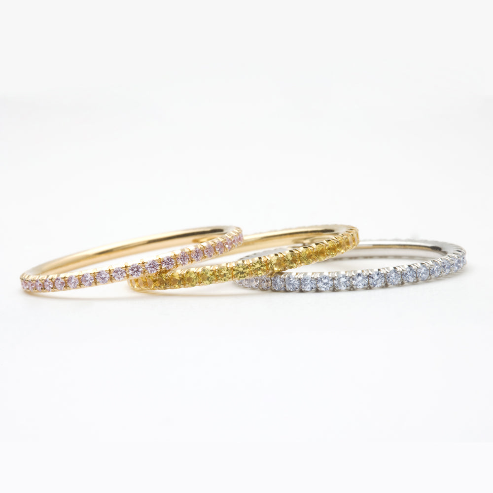 Yellow Diamonds Eternity Band