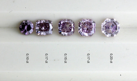 Vivid to intense purple diamonds