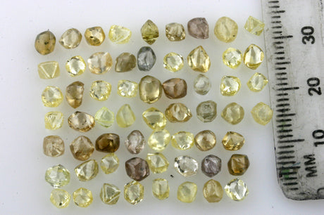 Parcel of yellow rough diamonds