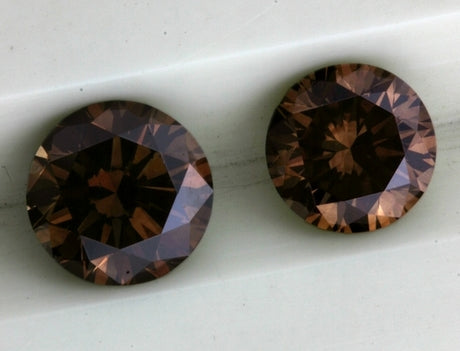 Chocolate brown diamonds, matching pairs