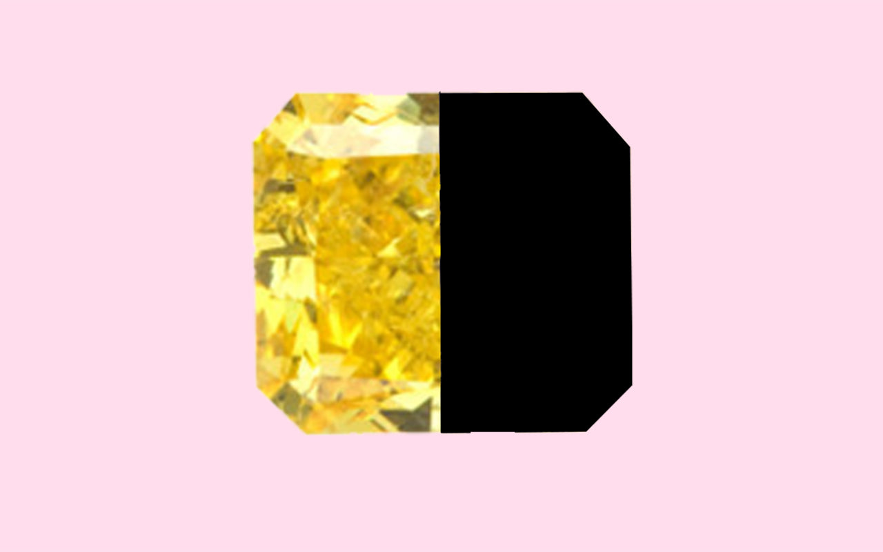 Redemption of Vanity: A Yellow Diamond Appears as a Flat, Black Void.