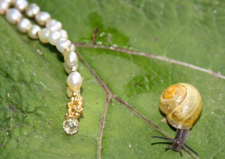 jewellery with rough diamonds made by Anna Moltke-Huitfeld, Denmark