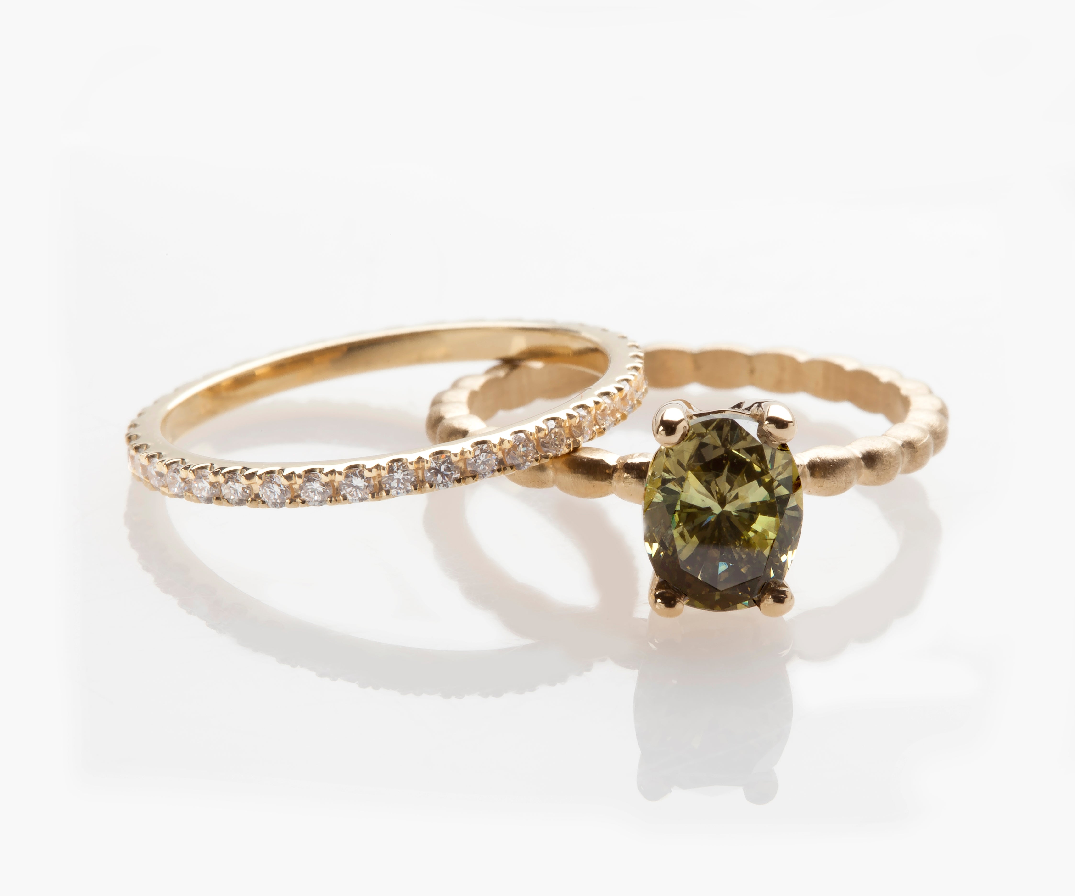 How to Style Natural Green Diamond Jewelry