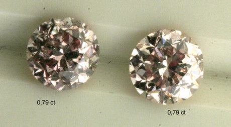 A couple of pink round diamonds