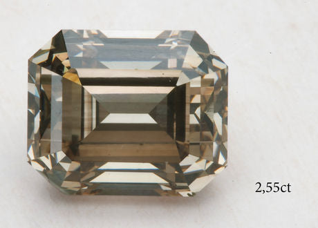 A brown rectangular diamond