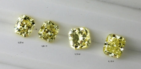 Yellow square diamonds