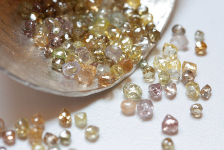 Picture of rough diamonds made by Anna Moltke-Huitfeld