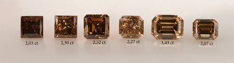 A nice serie of brown square diamonds