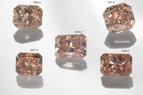 Nice pink diamonds, all square cut