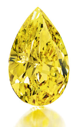 32.77 carat Fancy Vivid Yellow Diamond Sold by Christie's NY