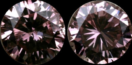 Vivid purple pink diamonds, matching pair