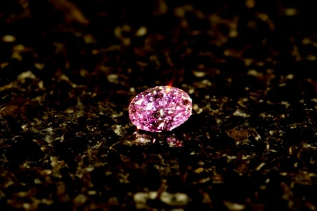 A lovely 0.14 ct pure purple diamond