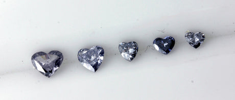 Intense blue heart shape diamonds