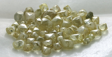Rough yellow diamonds from South Africa