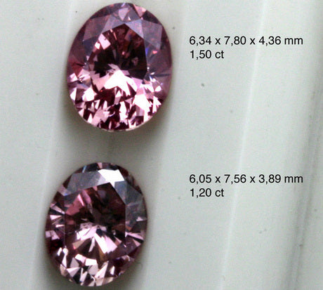 a couple of very nice intense pink oval diamonds