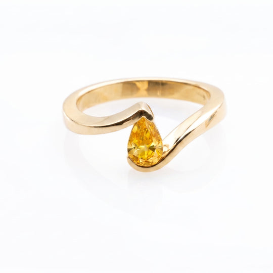 Orange Diamond Tension Ring