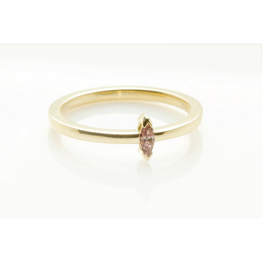 Intense Pink Diamond Dainty Ring