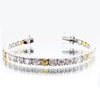 Yellow and White Diamond Tennis Bracelet