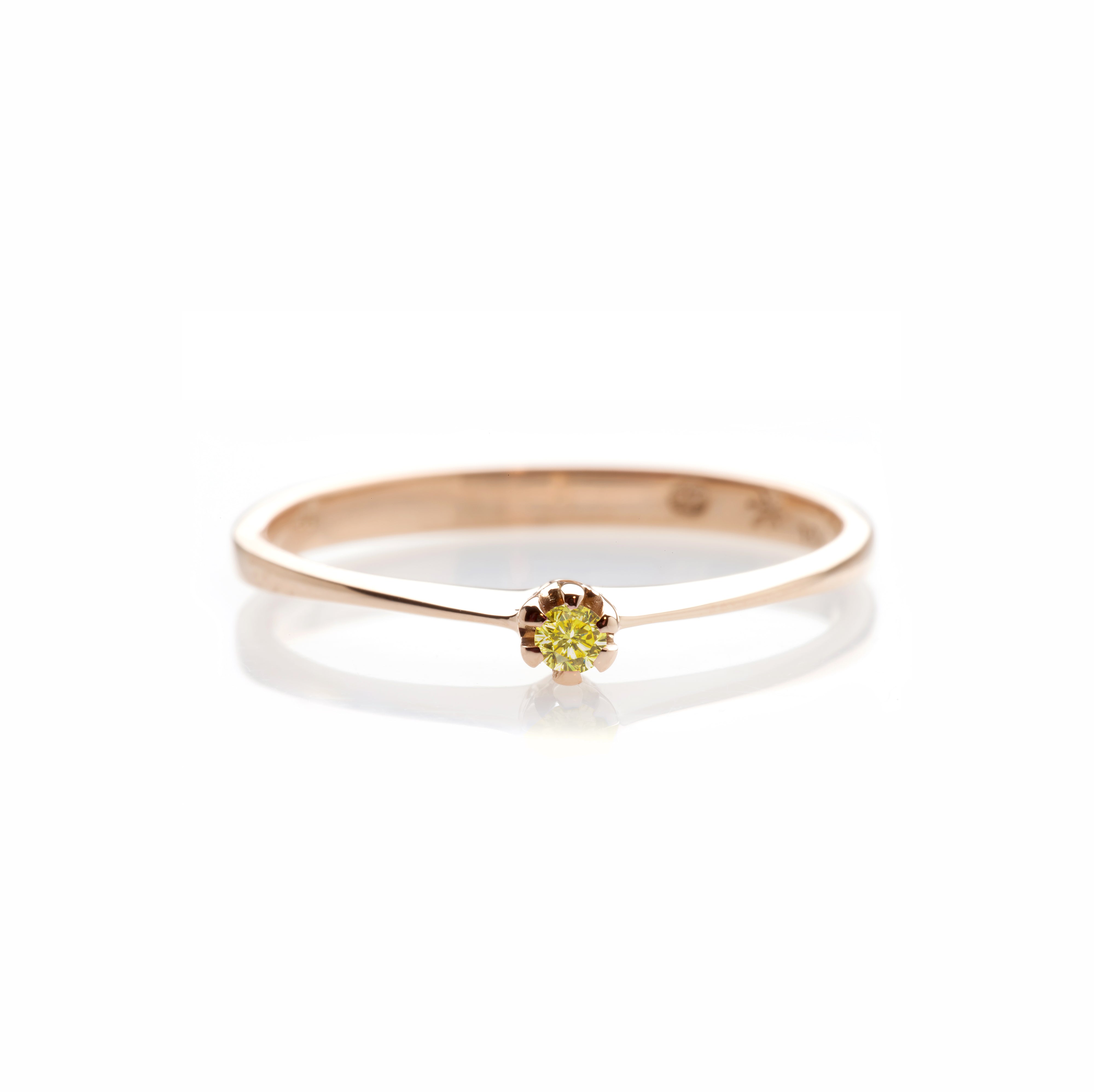 Canary Diamond Delicate Ring