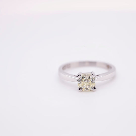 Lime Diamond Engagement Ring