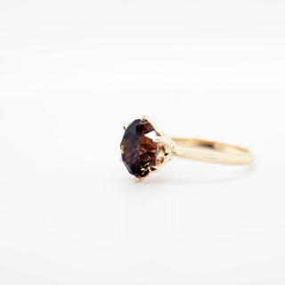 Fancy Brown Solitaire Ring