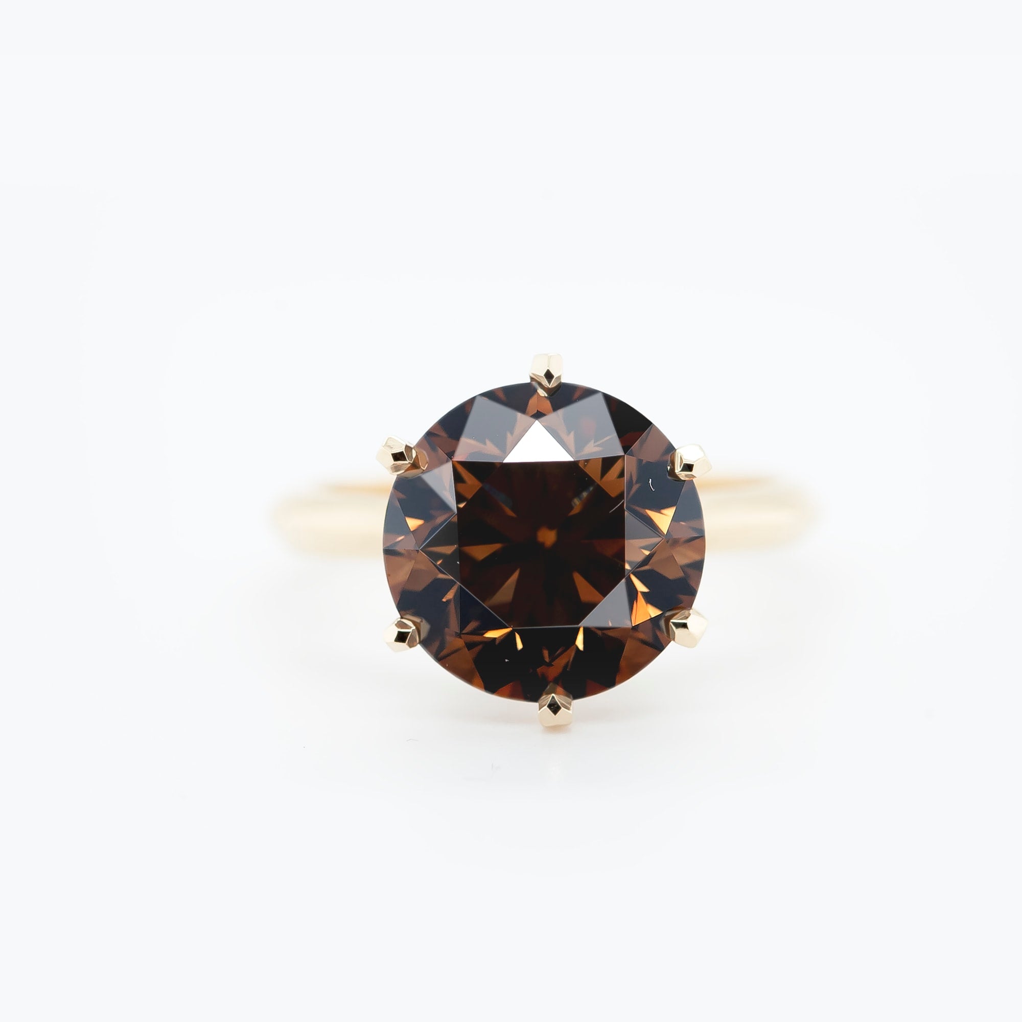 Fancy Brown Solitaire Ring