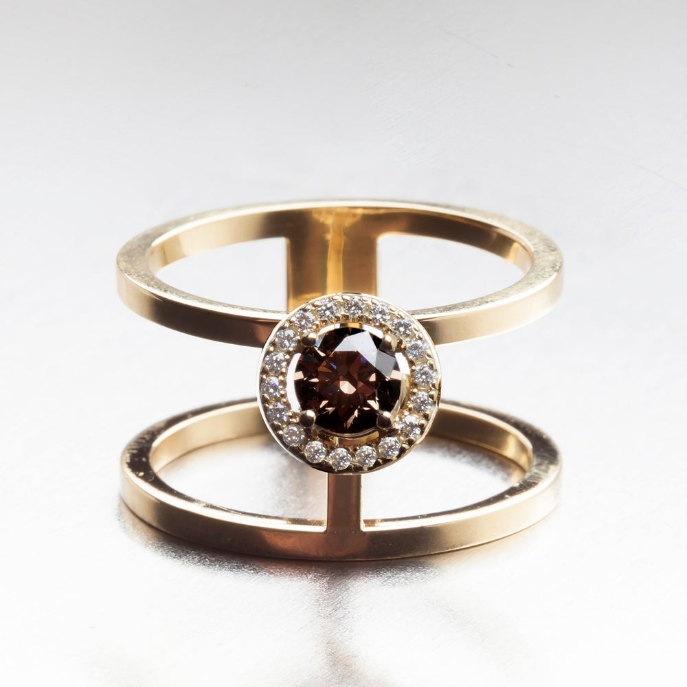 Contemporary Chocolate Diamond Ring