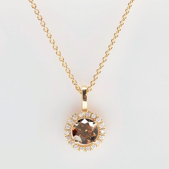 Modern Chocolate Diamond Pendant