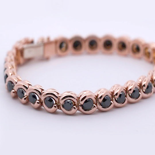 Black Diamond Bezel Tennis Bracelet