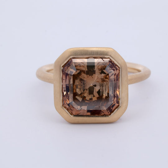 Brown Diamond Bezel Ring