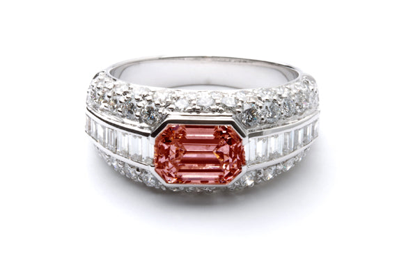 Bespoke Pink diamond ring by Langerman Diamonds.