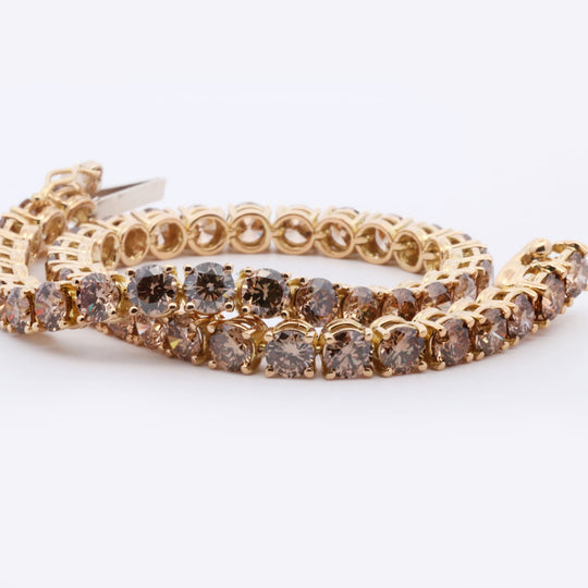 Champagne Diamonds Tennis Bracelet