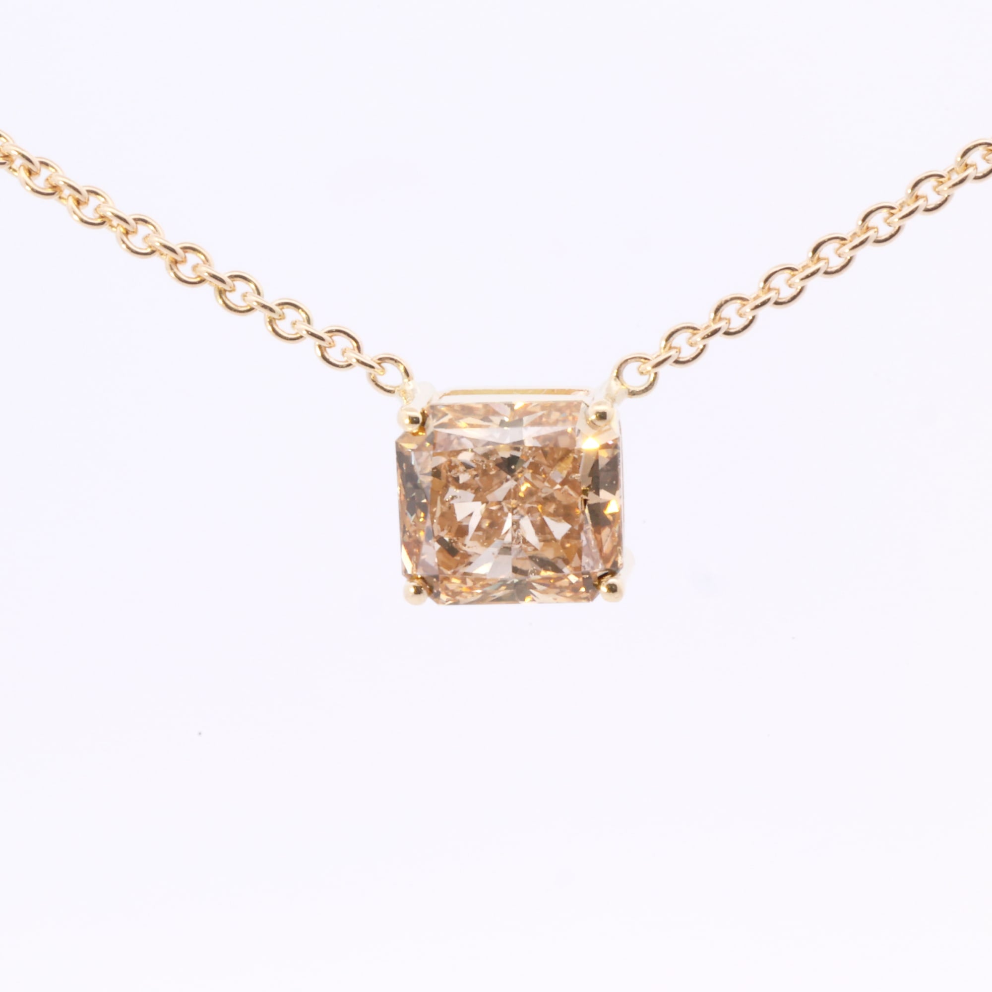 Champagne Radiant Diamond Necklace