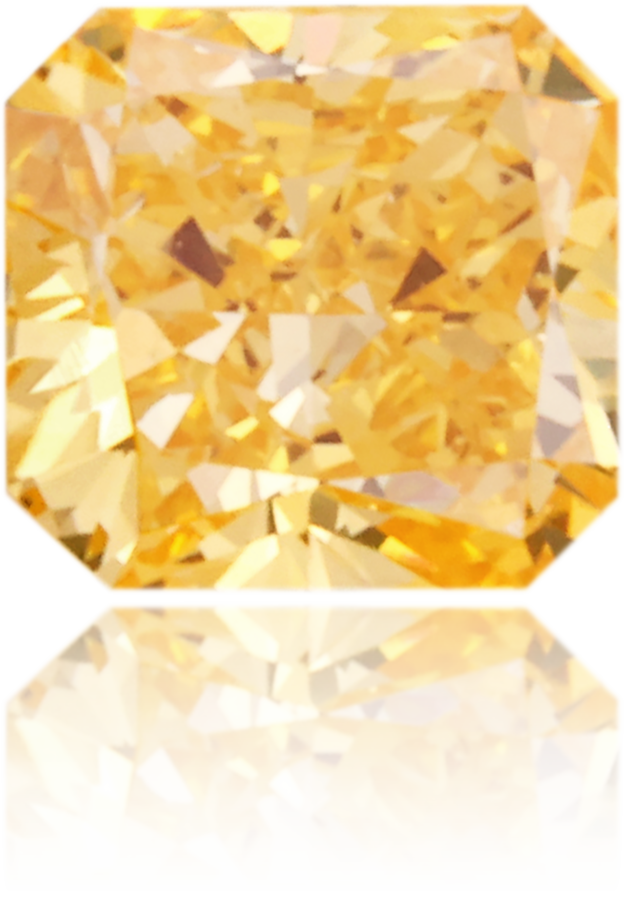 Natural Yellow Diamond Square 0.33 ct Polished