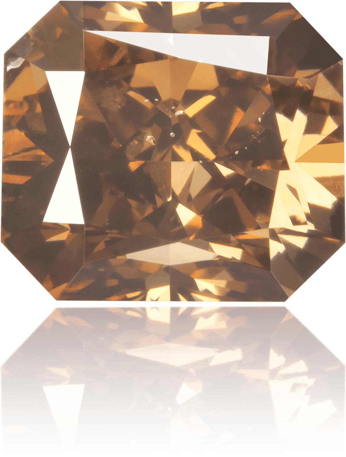 Natural Brown Diamond Rectangle 1.96 ct Polished
