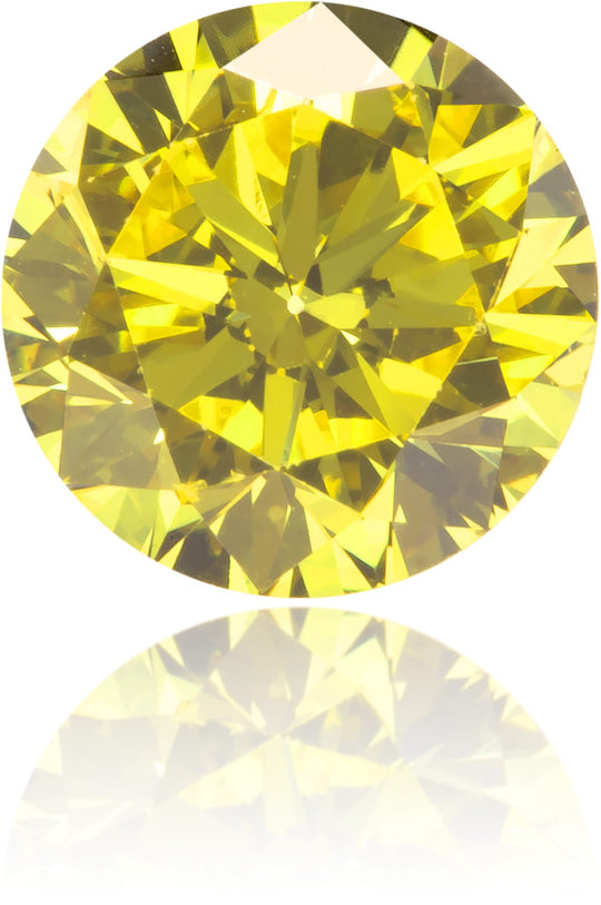 Natural Yellow Diamond Round 0.94 ct Polished