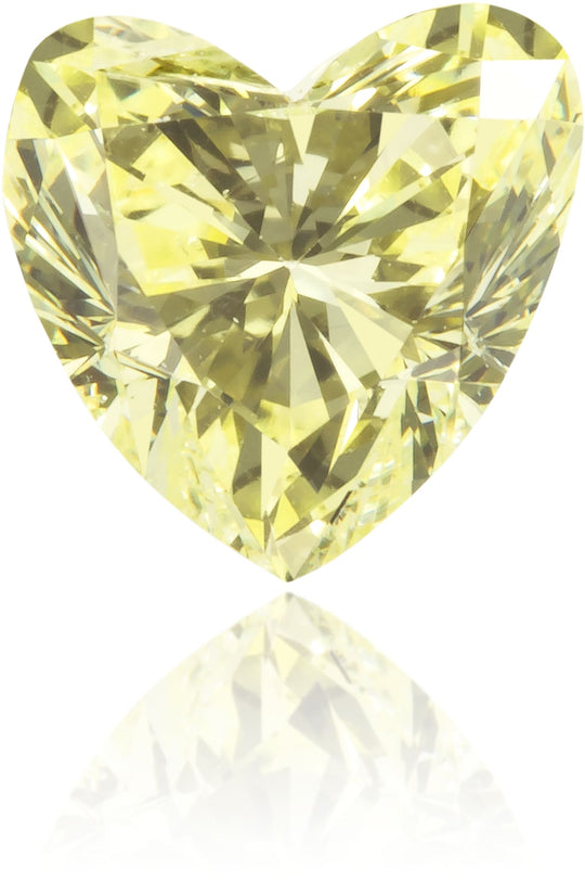 Natural Yellow Diamond Heart Shape 0.74 ct Polished