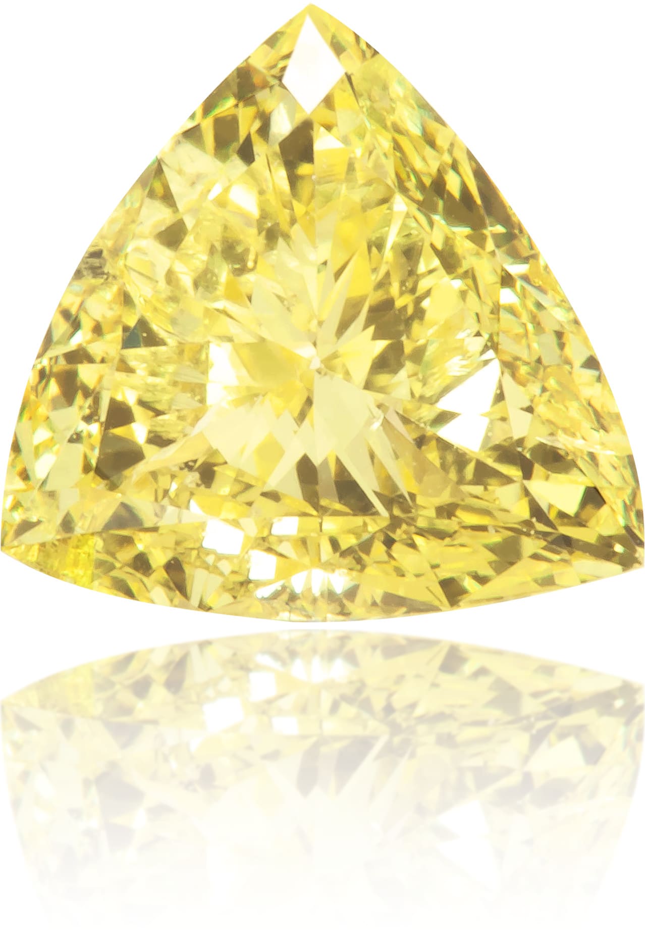 Natural Yellow Diamond Triangle 0.53 ct Polished