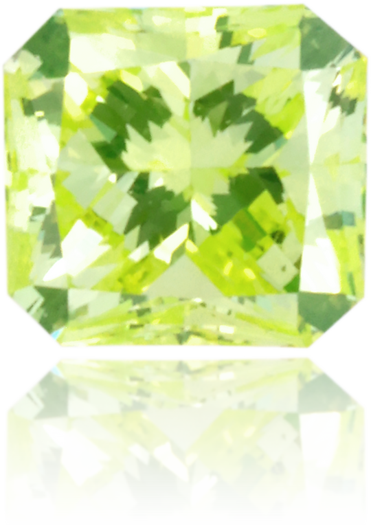 Natural Green Diamond Square 0.18 ct Polished