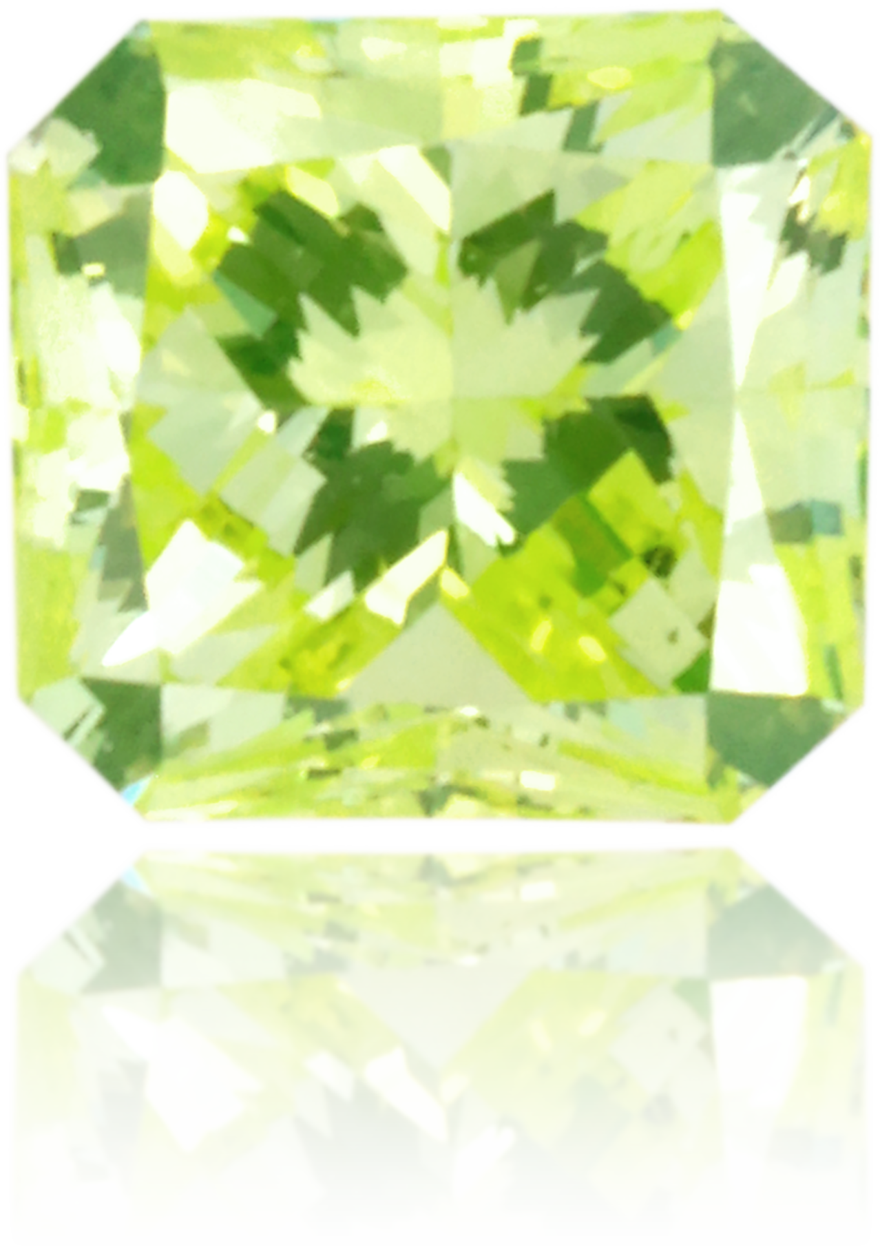 Natural Green Diamond Square 0.18 ct Polished